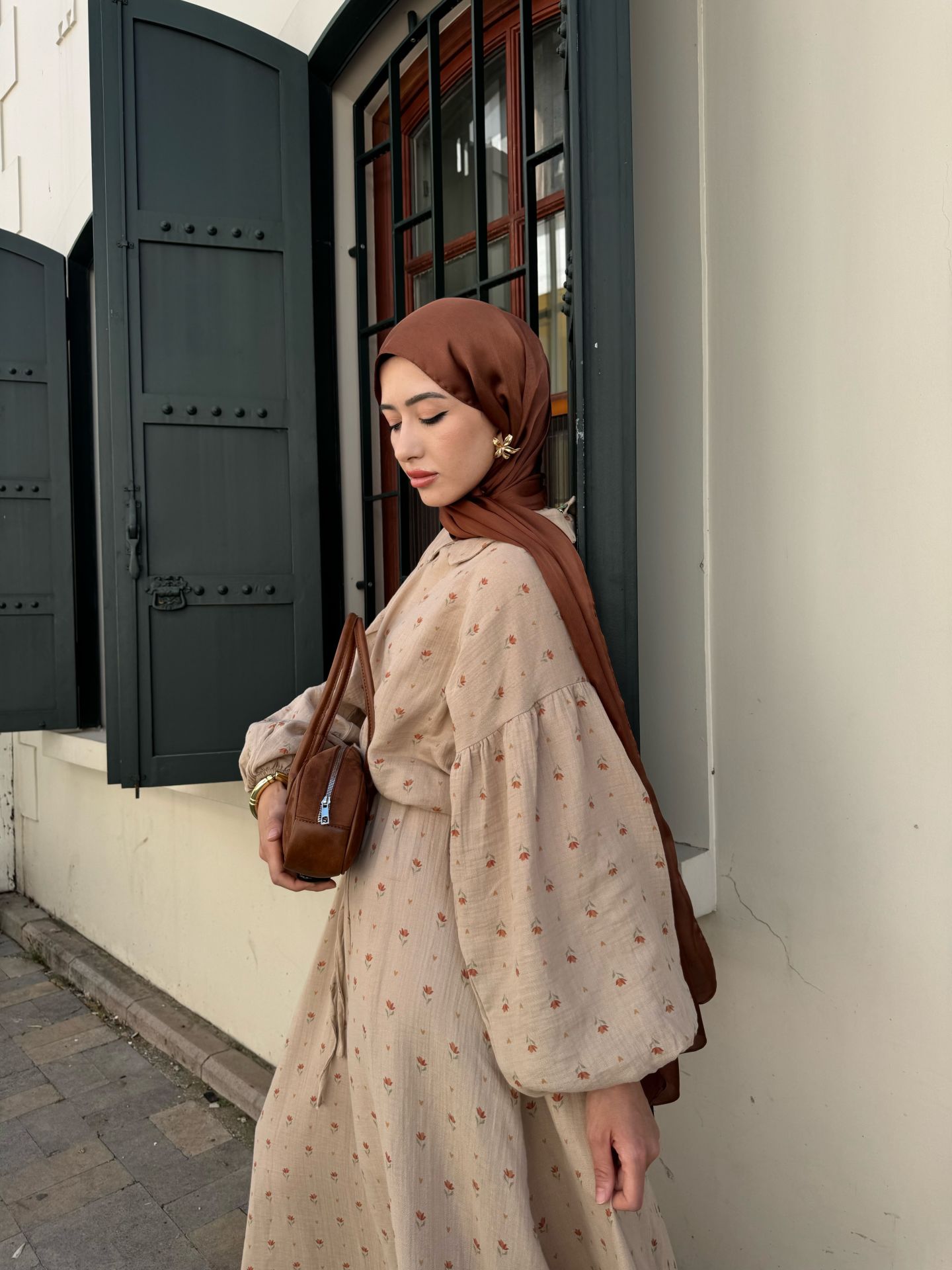 DESENLİ MÜSLİN ELBİSE