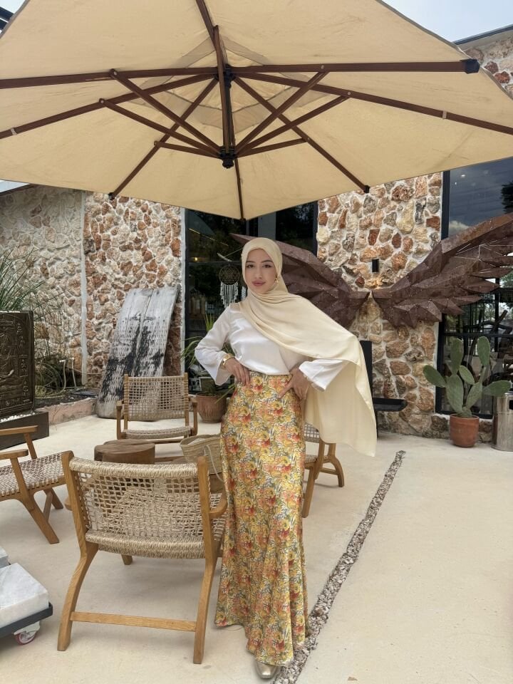 ETNİK DESEN SATEN ETEK