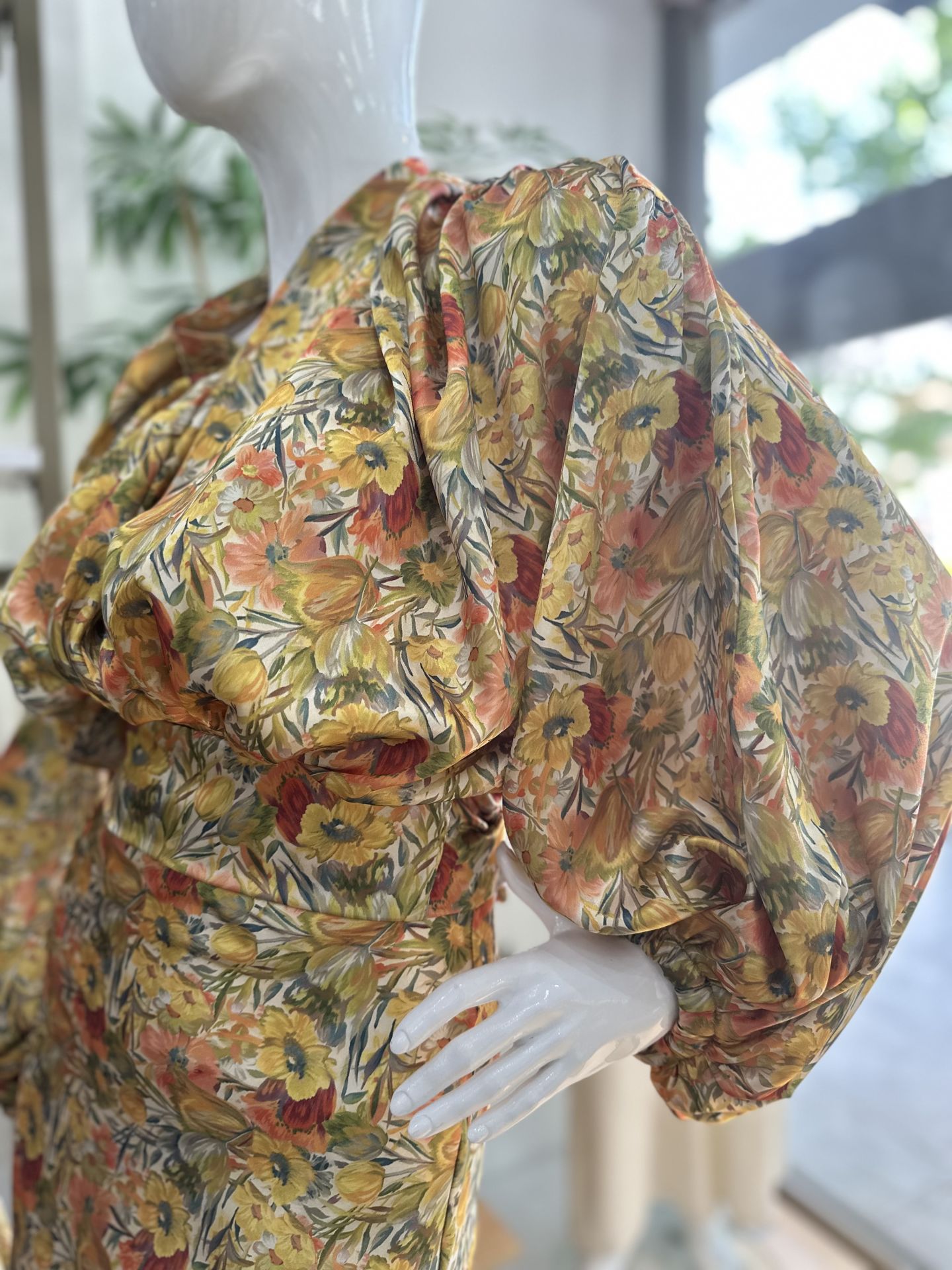 ETNİK DESEN SATEN BLUZ