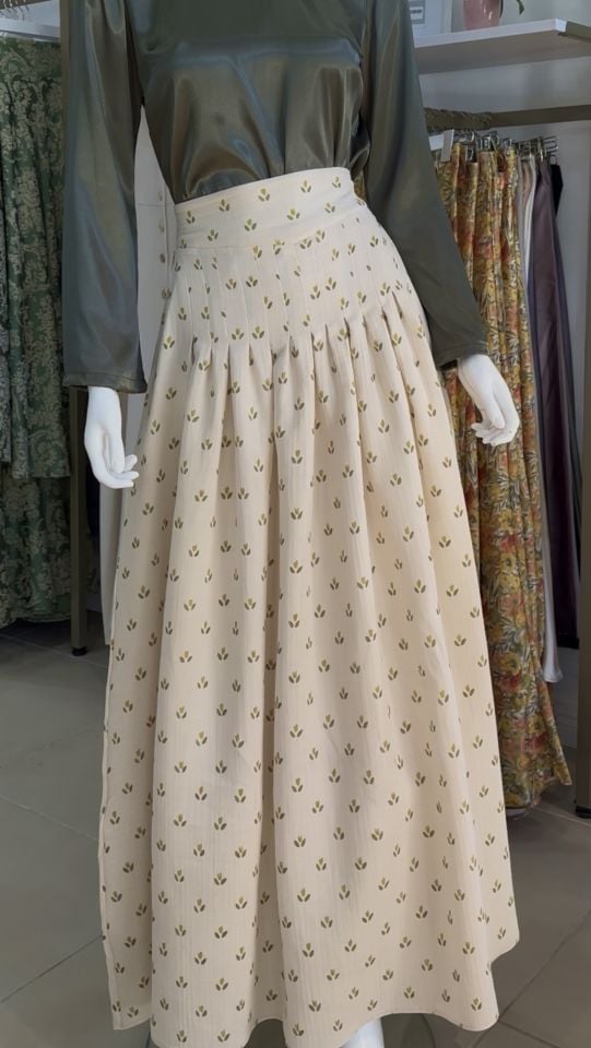 KORSAJ PİLİLİ MÜSLİN ETEK