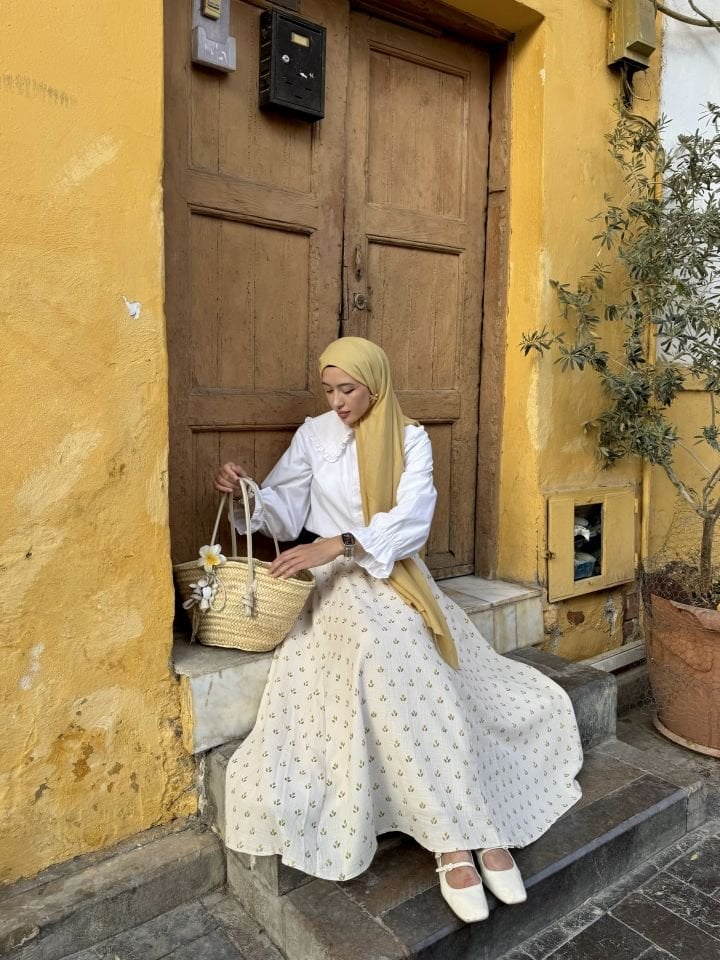 LASTİKLİ MÜSLİN KLOŞ ETEK